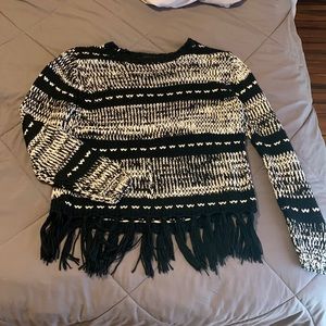 MINKPINK Fringe Crochet Sweater
